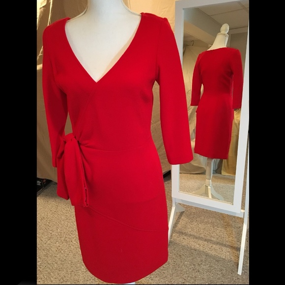 Stevie Mac New York Dresses & Skirts - Red long sleeve Stevie Mac dress with bow Sz 4-6